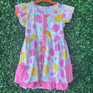 Colorful Fruit Print Dress